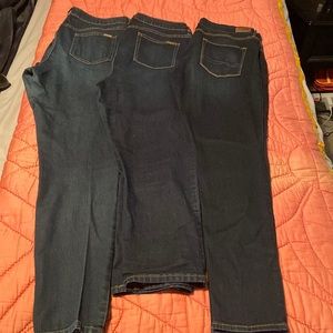 Jennifer Lopez skinny Jean and capri and Levi’s Denizen Jean size 14.